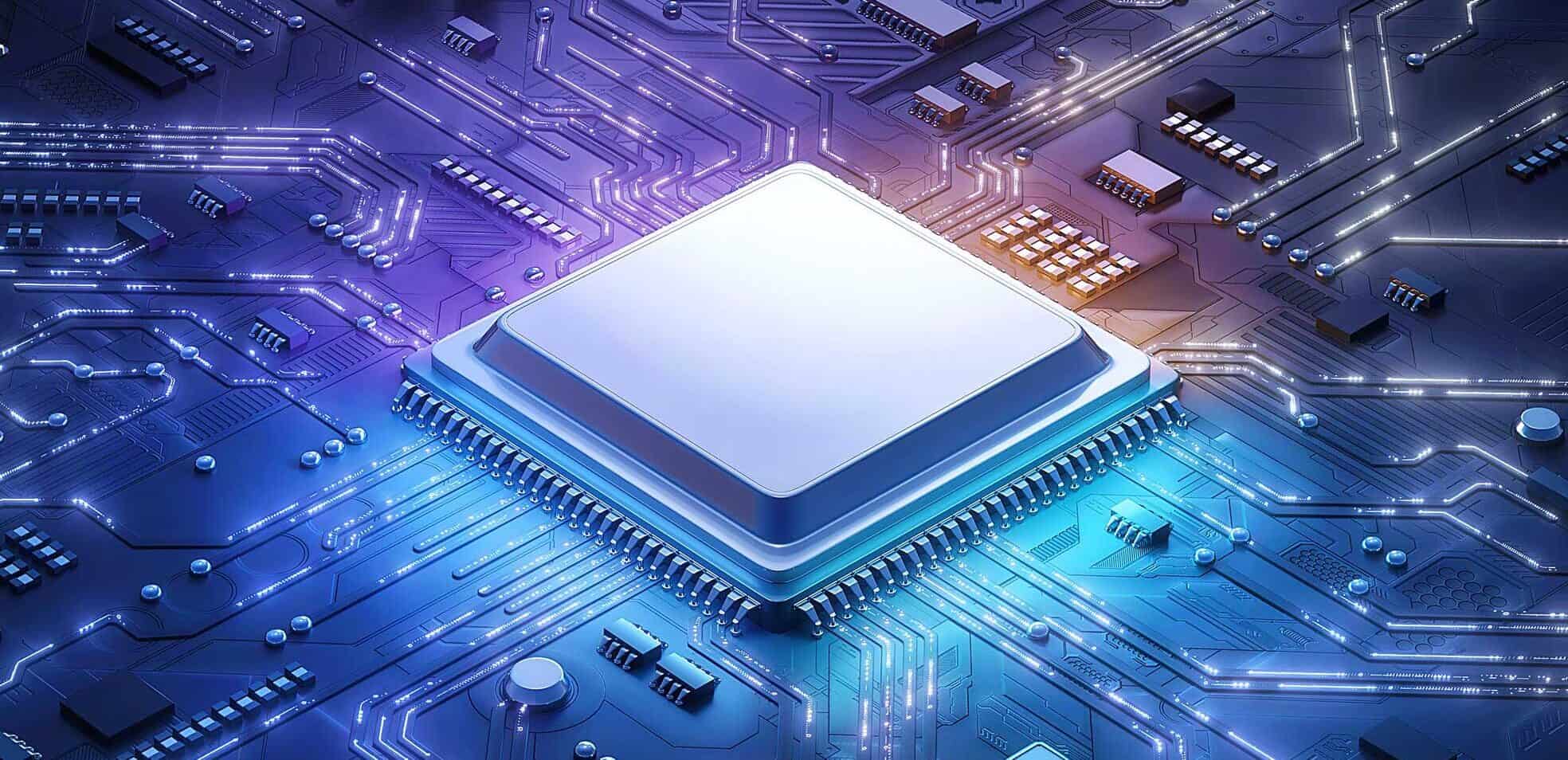 engineers reviewing an embedded computer prototype and PCB layout