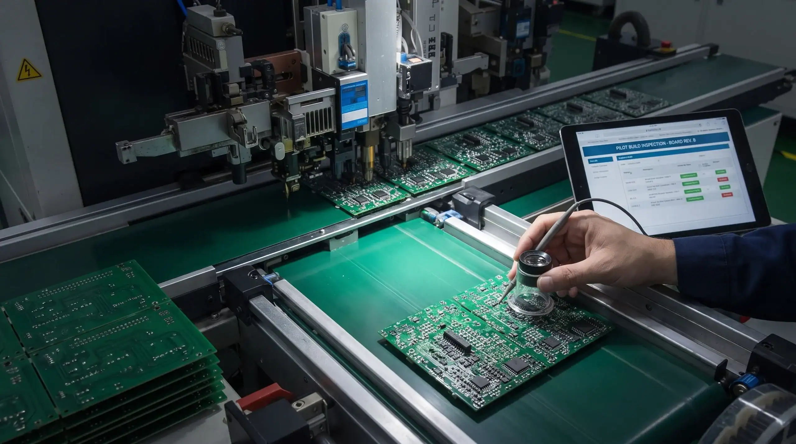 pilot build inspection for scalable embedded electronics manufacturing